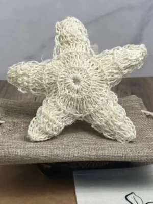 dish scrubbing loofah with natural fibers