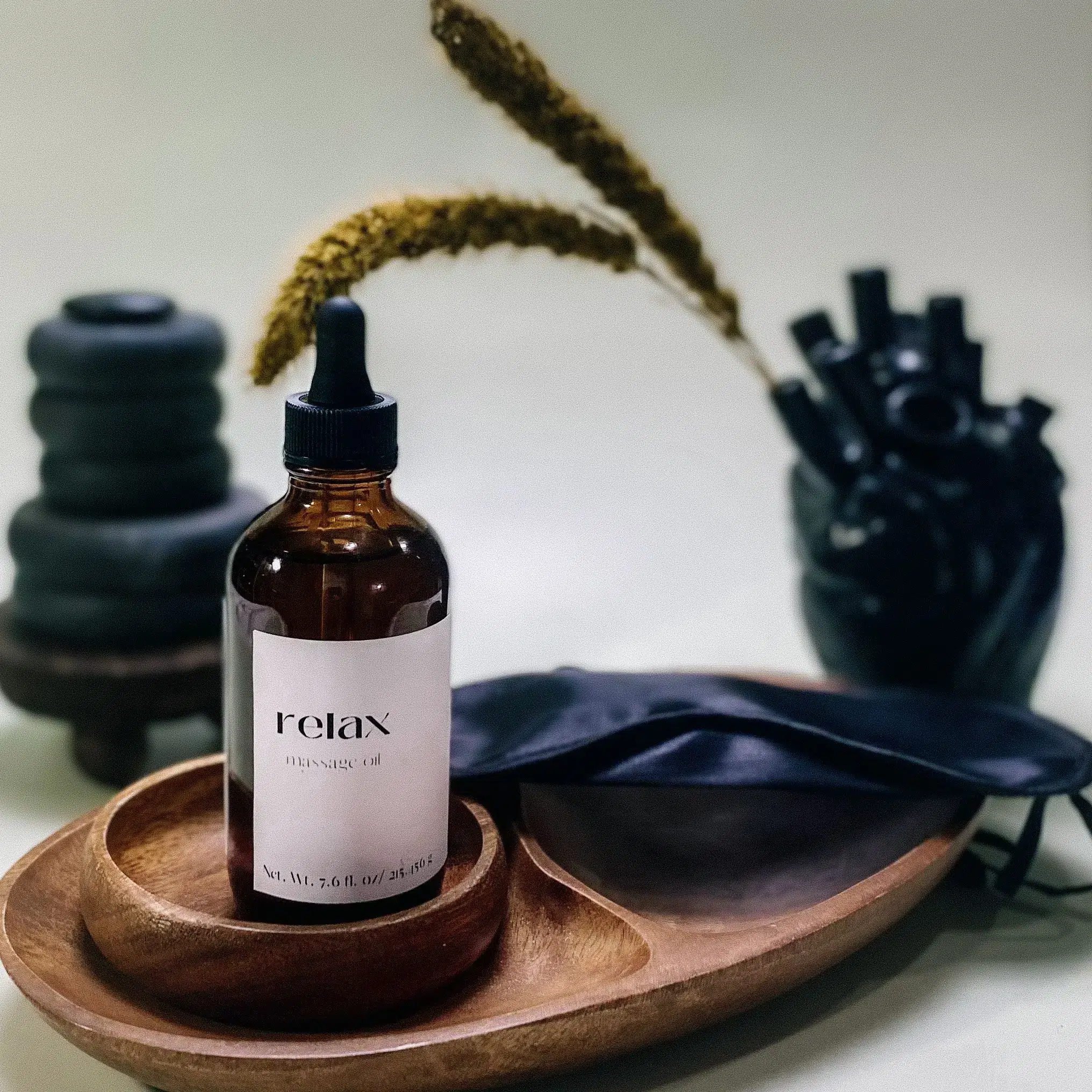 massage oil for relaxation with lavender ginger tea tree essential oil blend