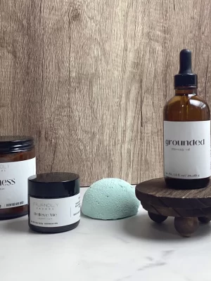 sap gift set body butter menthol rub bath bomb massage oil