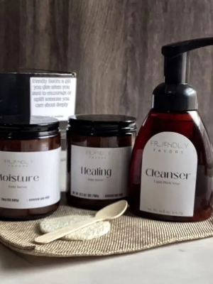 skin healing kit body butter black soap cleanser