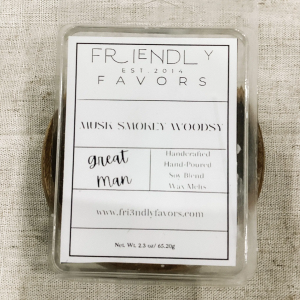 smokey woodsy musk masculine wax melt tarts