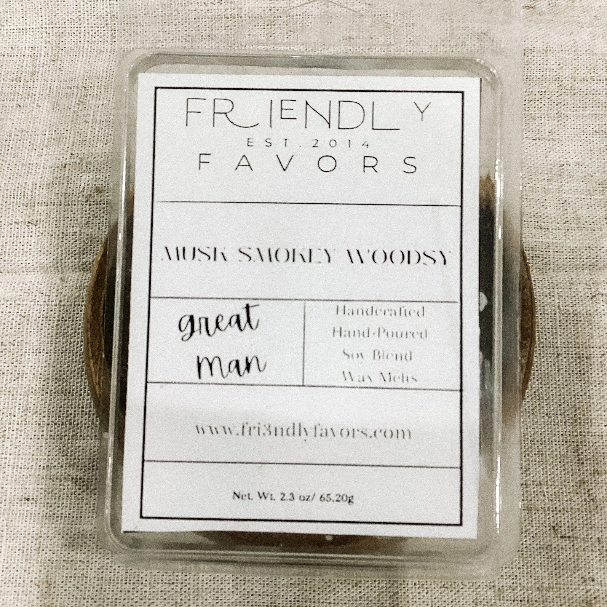 smokey woodsy musk masculine wax melt tarts