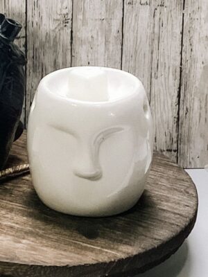 white ceramic wax melt warmer